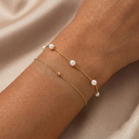 Auréa Gold Pearl Bracelet – Waterproof 14K Gold-Plated
